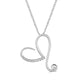 Load image into Gallery viewer, Jewelili Sterling Silver With 1/10 CTTW Natural Round Diamonds Heart Shape Pendant Necklace
