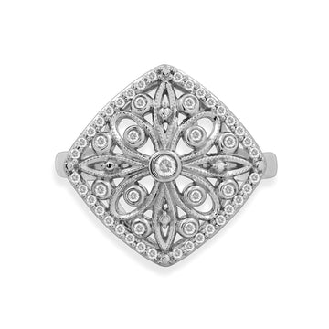 Jewelili Sterling Silver With 1/4 CTTW Natura
