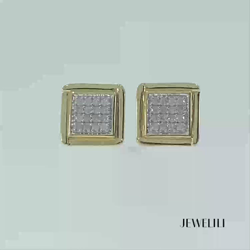 14K Solid Gold Black Rhodium Mens Black Diamond Solitaire Stud Earring –  Avianne Jewelers