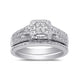 Load image into Gallery viewer, Jewelili Sterling Silver With 1/3 CTTW Natural White Diamonds Bridal Set
