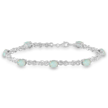 Fashion Jewelry White Opal Crystal Bracelet - Free Shipping to