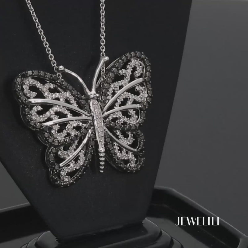 Gem Butterfly Necklace- Black Onyx – Elizabeth Stone