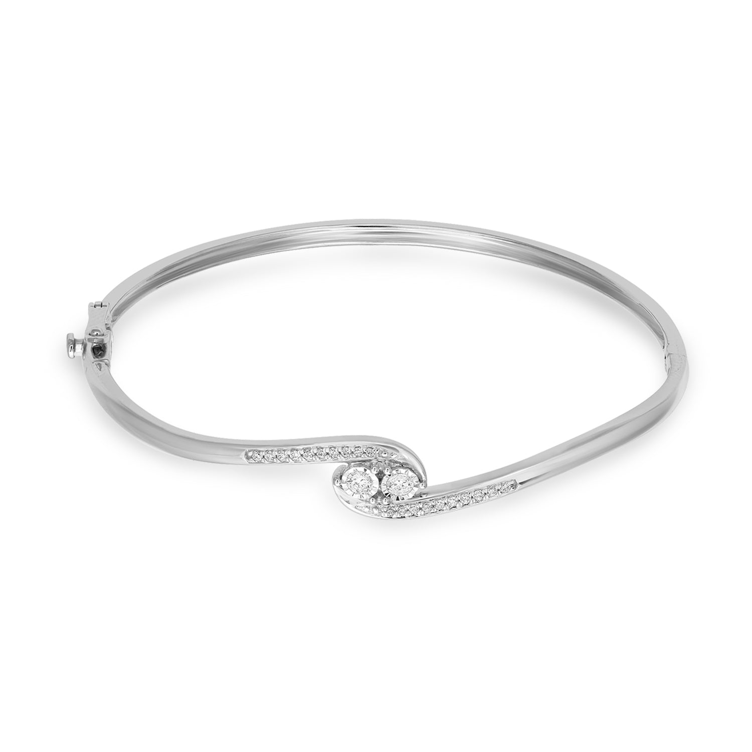 Jewelili Diamond Bracelet in Sterling Silver Jewelry