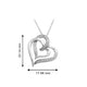 Load image into Gallery viewer, Jewelili Sterling Silver With Natural White Round Diamonds Heart Shape Pendant Necklace
