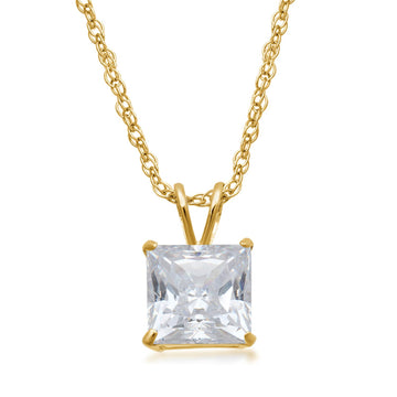 Solitaire Inverted V Shaped Pendant