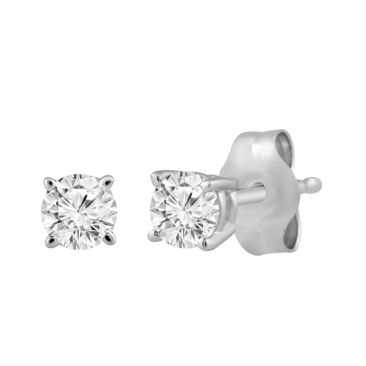 Amazon.com: 1-3 Ct T.W. Lab Grown Round-Cut Diamond Studs in 14k White,  Yellow, or Rose Gold Women's Earrings by Pompeii3: Clothing, Shoes & Jewelry