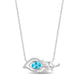 Load image into Gallery viewer, Disney Jasmine Inspired Diamond &amp; Blue Topaz Necklace Sterling Silver 1/10 CTTW View 1

