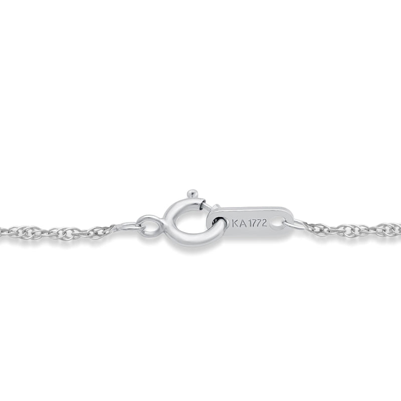 Jewelili Infinity Pendant Necklace with Natural White Round Dancing Diamonds in Sterling Silver View 3