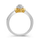 Load image into Gallery viewer, Jewelili 10K White Gold and Yellow Gold With 1/4 CTTW Natural White Diamonds Engagement Ring
