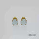 Load and play video in Gallery viewer, Jewelili 10K Yellow Gold with Round Shape Created Opal Stud Earrings
