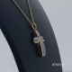Load and play video in Gallery viewer, Jewelili 10K Yellow Gold With 1/4 CTTW Natural White Diamond Cross Pendant Necklace
