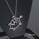 Load and play video in Gallery viewer, Jewelili Sterling Silver With Natural White Round Diamonds Turtle Pendant Necklace
