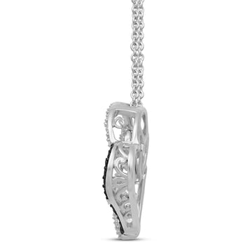 Jewelili Sterling Silver With 1/10 CTTW Treat