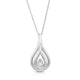 Load image into Gallery viewer, Jewelili Sterling Silver With Natural White Diamonds Teardrop Pendant Necklace
