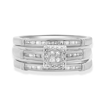Jewelili Sterling Silver With 1/5 CTTW Natura