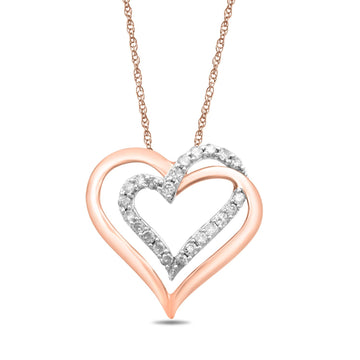 Jewelili Heart, Lock and Key Charm Pendant Toggle Necklace